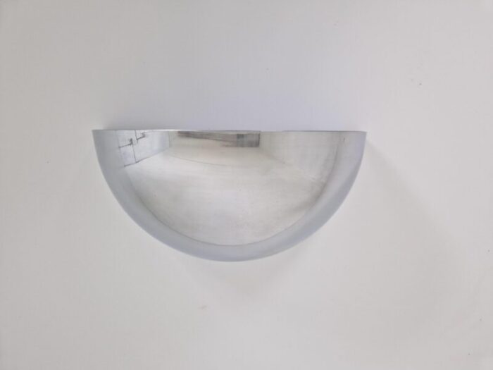 chrome half moon wall sconce from stilnovo 1980s 6379