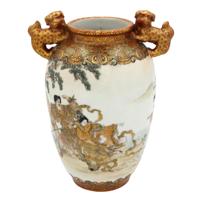 circa 1900 japanese kaga kutani vase by watano kichiji 2741