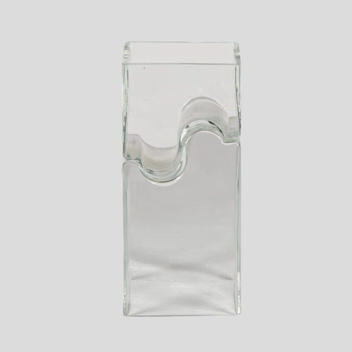 clear glass composition vase by alfredo barbini 1960s 1