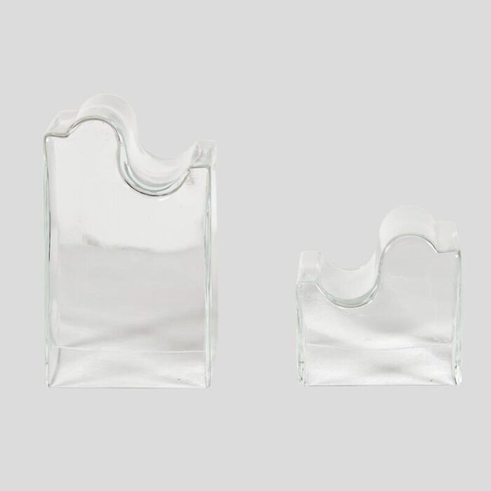 clear glass composition vase by alfredo barbini 1960s 2