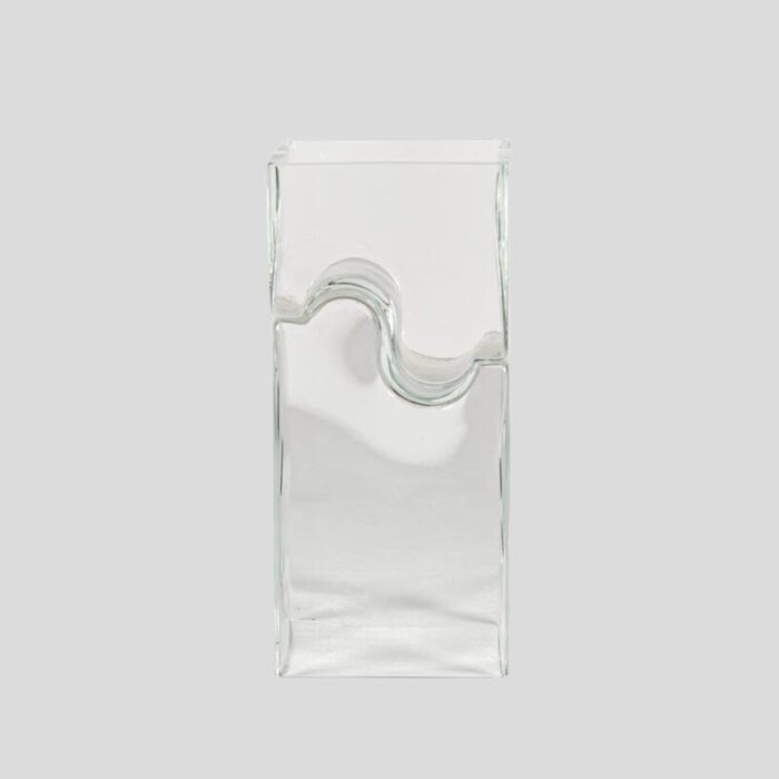 clear glass composition vase by alfredo barbini 1960s 3