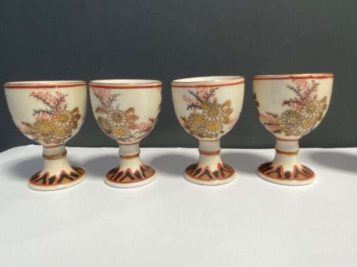 coffee pot and egg cups set of 8 10