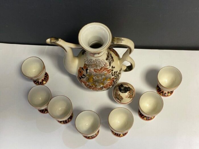 coffee pot and egg cups set of 8 11