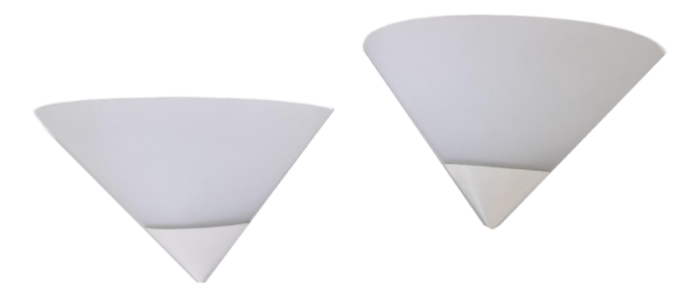 conic shaped wall sconces from glashutte limburg 1970s set of 2 0565