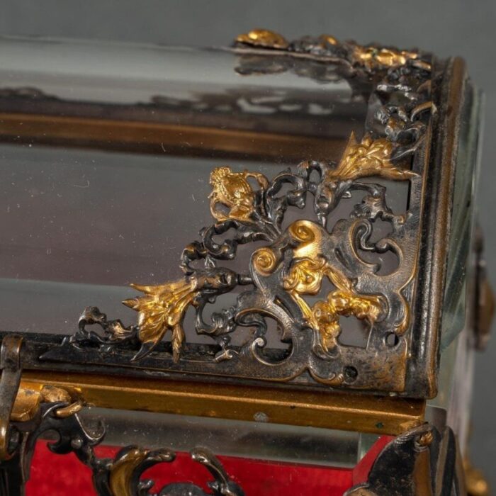 crystal jewelry box in silver and gilded bronze 9