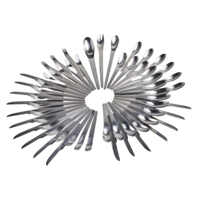 cutlery set by arne jacobsen for georg jensen 1957 1