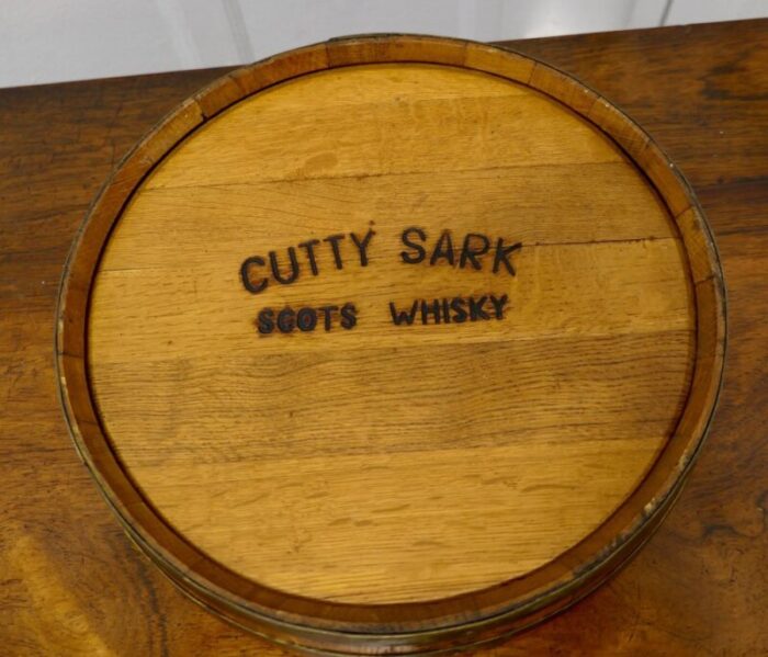 cutty sark whisky barrel top tray scotland 1930s 3