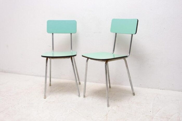 czechoslovak cafe chairs in formica 1960s set of 2 0684