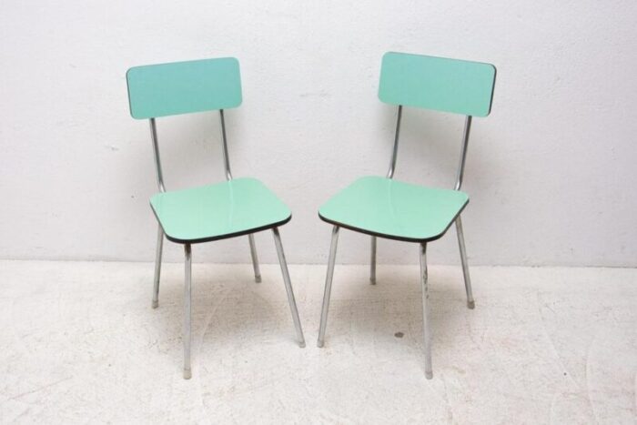 czechoslovak cafe chairs in formica 1960s set of 2 2322