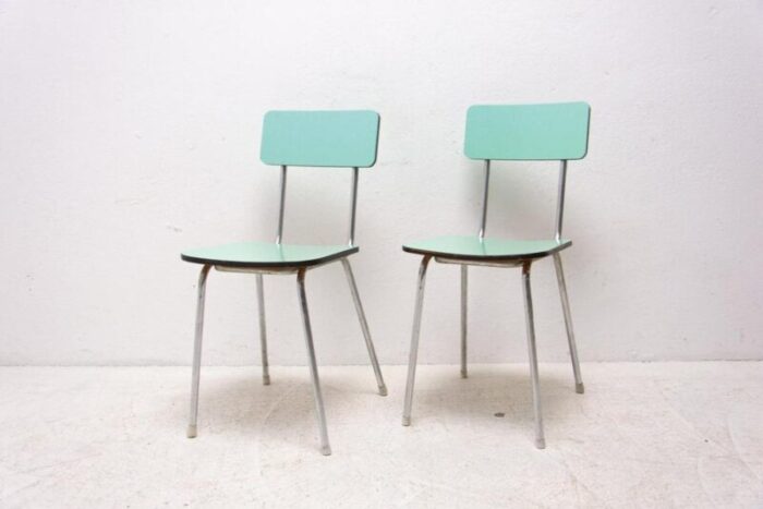 czechoslovak cafe chairs in formica 1960s set of 2 4574