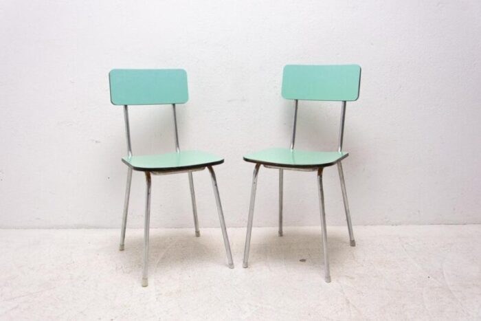 czechoslovak cafe chairs in formica 1960s set of 2 7694