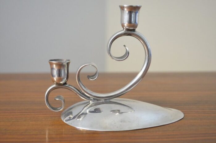 danish candlestick from chr jensen 1960s 1