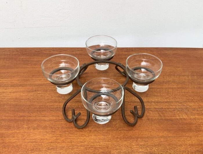 danish metal and glass candleholder 1960s 10