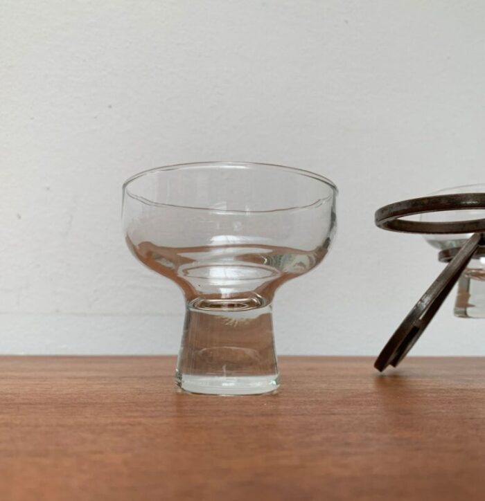 danish metal and glass candleholder 1960s 12