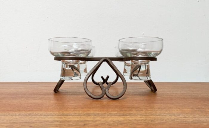 danish metal and glass candleholder 1960s 14