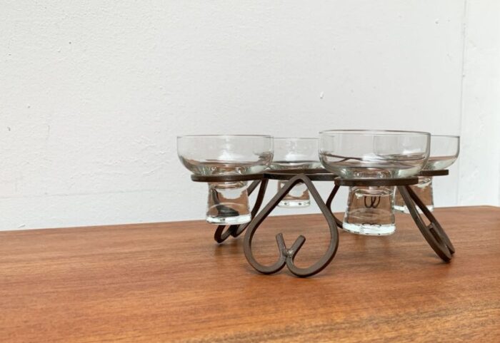 danish metal and glass candleholder 1960s 17