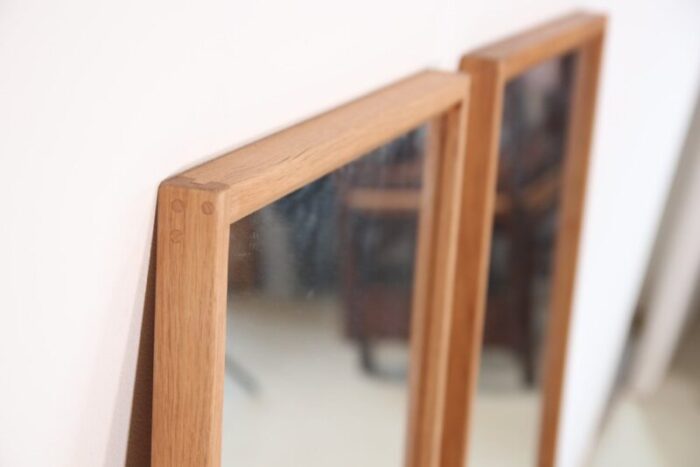 danish oak mirrors from aksel kjersgaard model 145 1960s set of 2 2