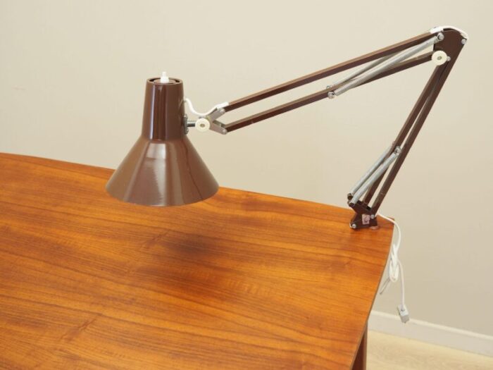 danish teak desk with lamp 1970s 7936