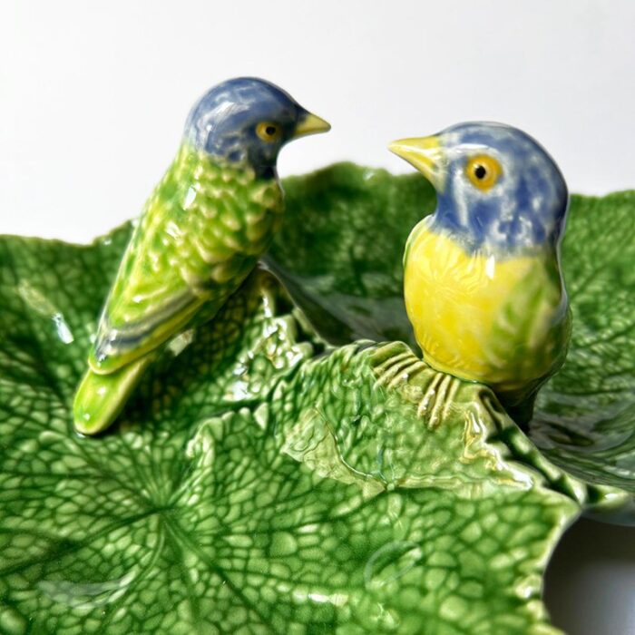 double leaf with birds by bordallo pinheiro 2