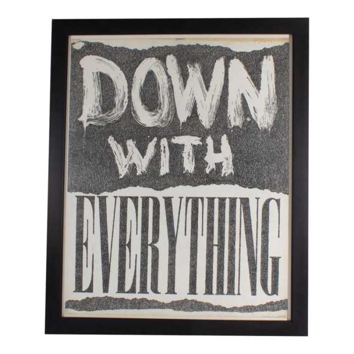 down with everything graphite drawing by james spencer russell 5089