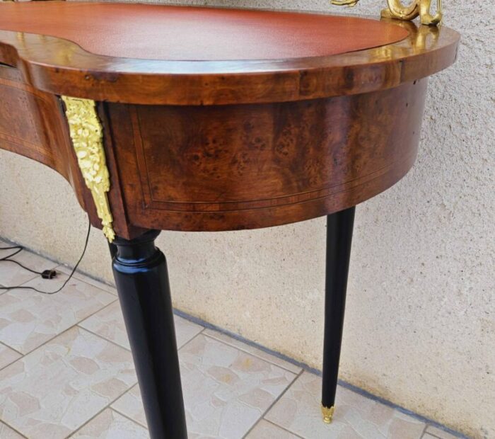 dressing table with 2 arms of lights marquetry and gilt bronze 1890s 6652