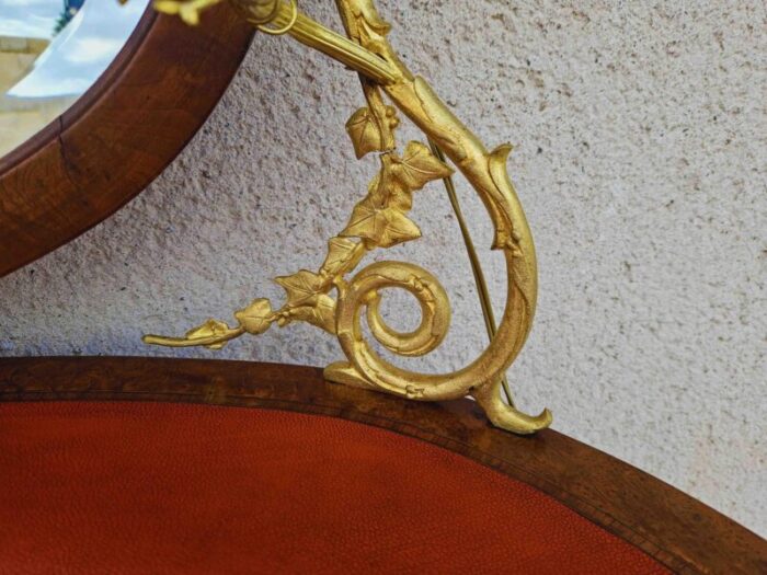 dressing table with 2 arms of lights marquetry and gilt bronze 1890s 9015