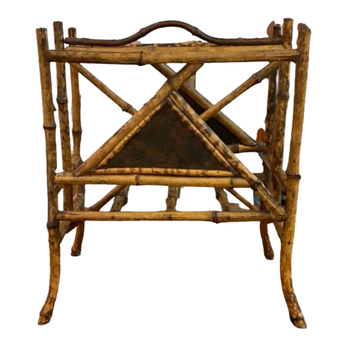 early 19th century bamboo magazinenewspaper holder 9712