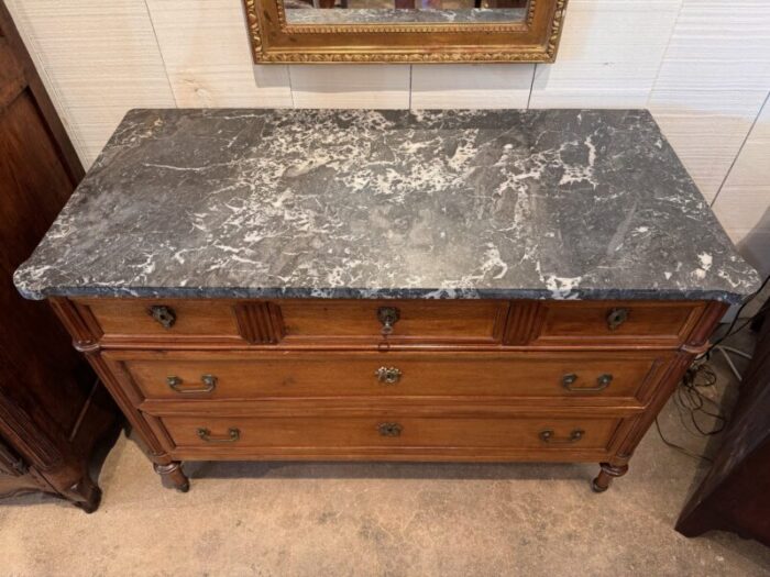 early 19th century louis xvi commode with marble top 9726