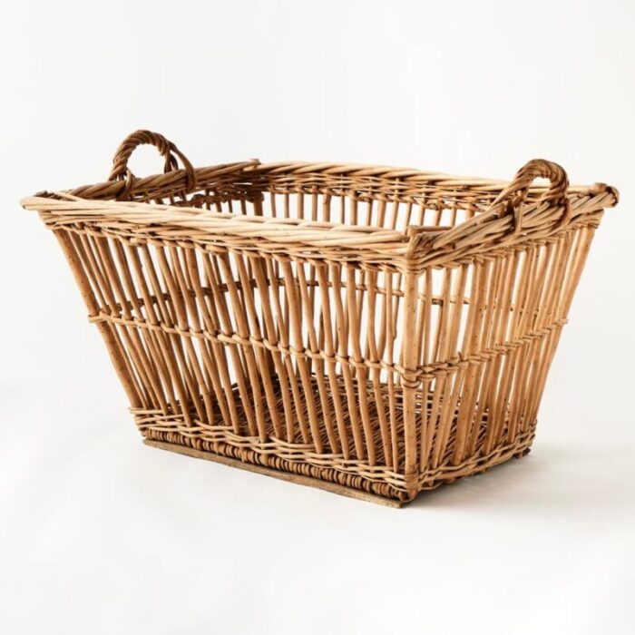 early 20th century antique french laundry basket 6653