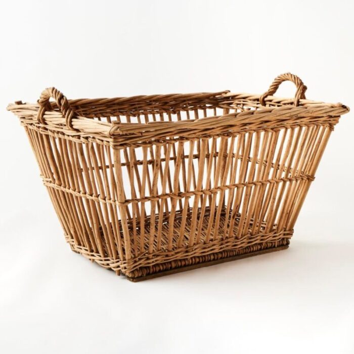 early 20th century antique french laundry basket 7611