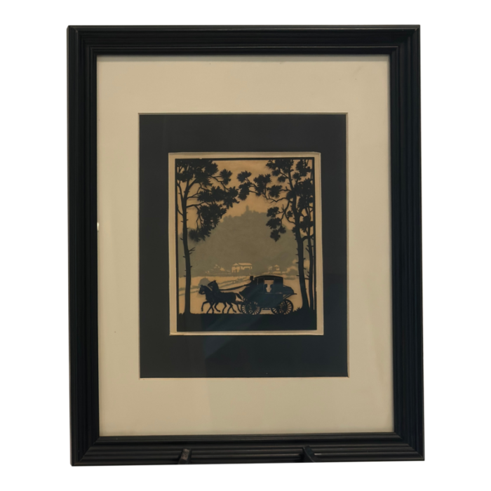 early 20th century fairytale silhouette snow white in the carriage 3457