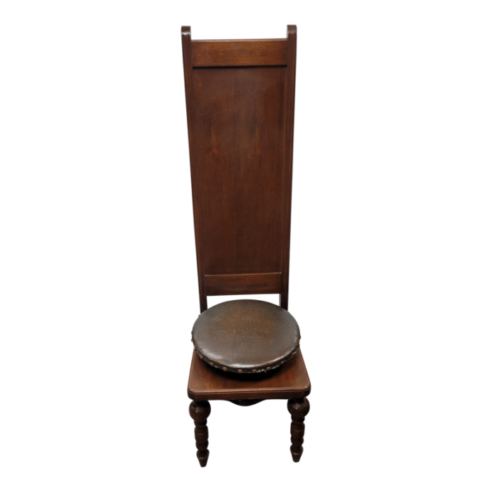 early 20th century mahogany mission chair 0962