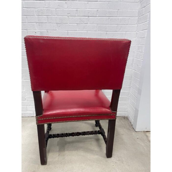 earlymid 20th century barley twist red accent chair 4915