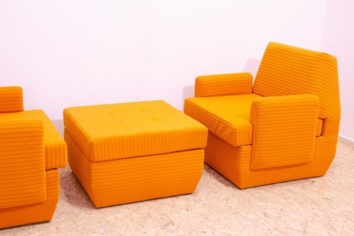 eastern bloc living room set from jitona former czechoslovakia 1970s set of 3 1491