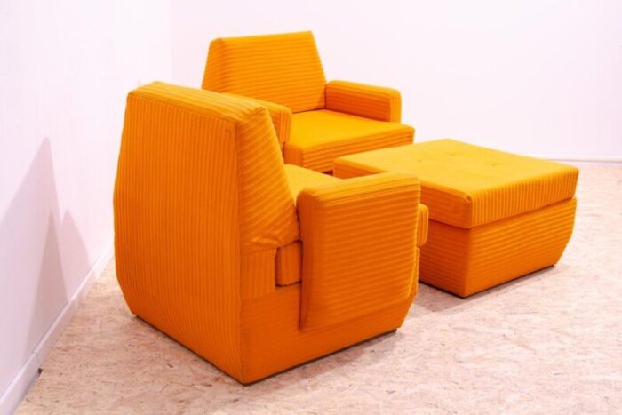 eastern bloc living room set from jitona former czechoslovakia 1970s set of 3 4139