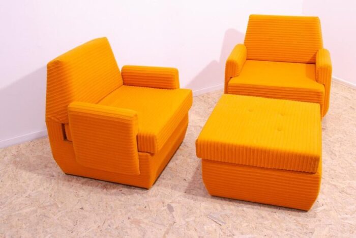 eastern bloc living room set from jitona former czechoslovakia 1970s set of 3 9191