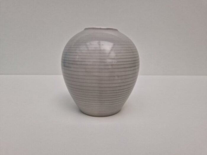 eiform vase in gray by sigmund schuetz from kpm berlin 2