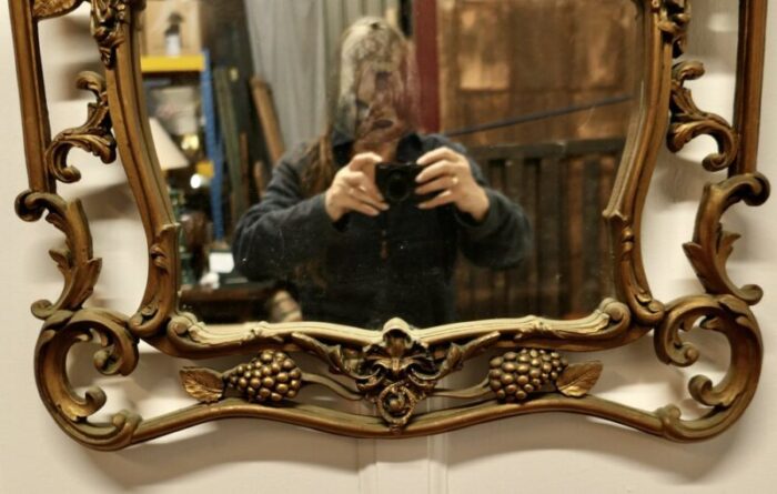 elaborate atsonea rococo gilt wall mirror 1940s 2