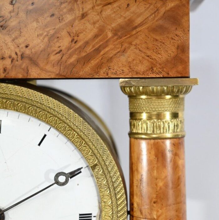 empire thuya burl glass clock early 19th century 10