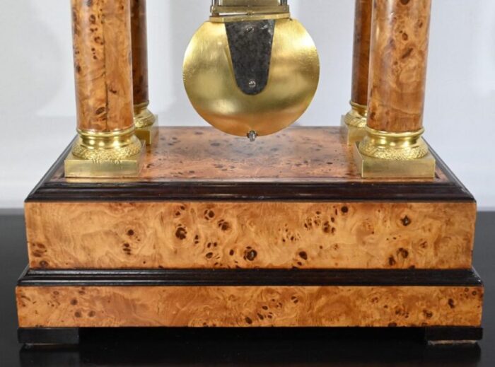 empire thuya burl glass clock early 19th century 24