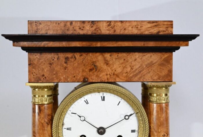 empire thuya burl glass clock early 19th century 7