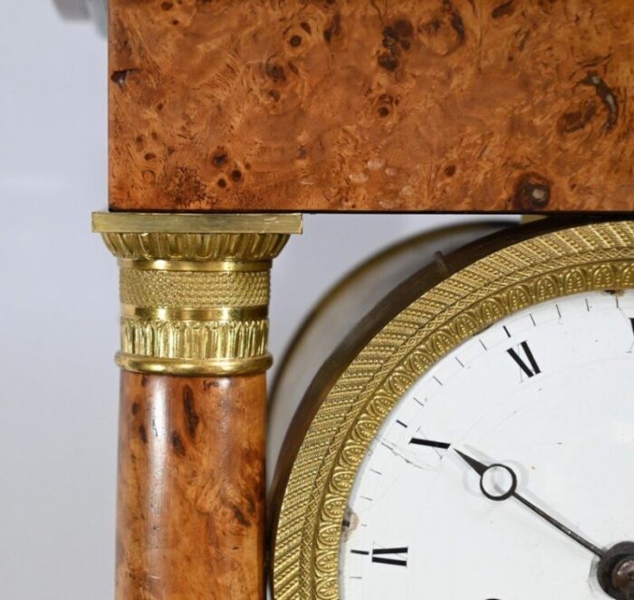 empire thuya burl glass clock early 19th century 9