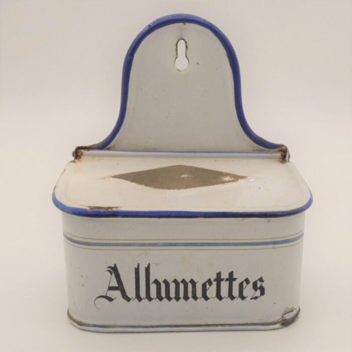 enamelled matches container france 1900s 1