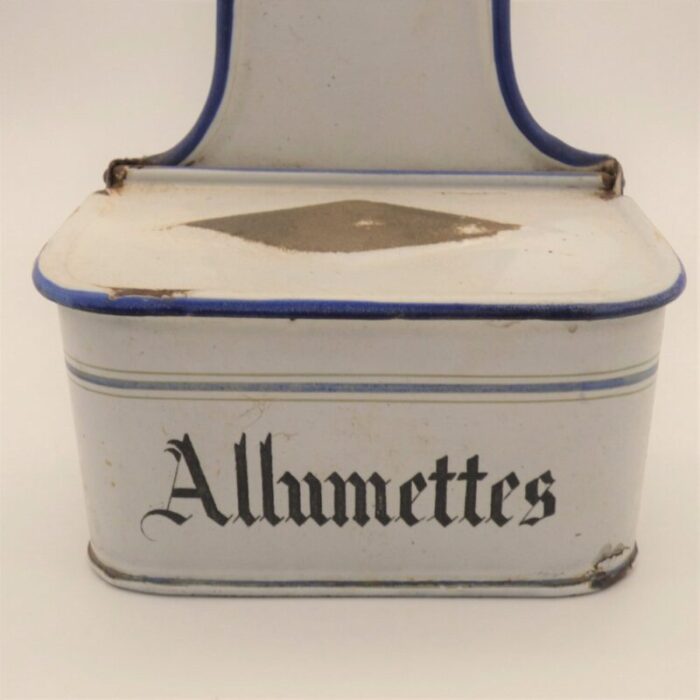 enamelled matches container france 1900s 2