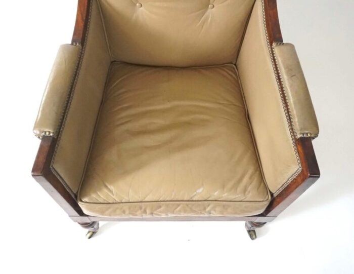 english late regency william iv rosewood leather bergere circa 1835 1650