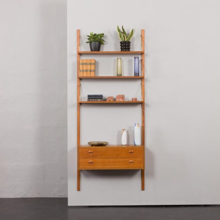 entry teak wall unit in the style of cadovius by poul cadovius denmark 1960s 9760