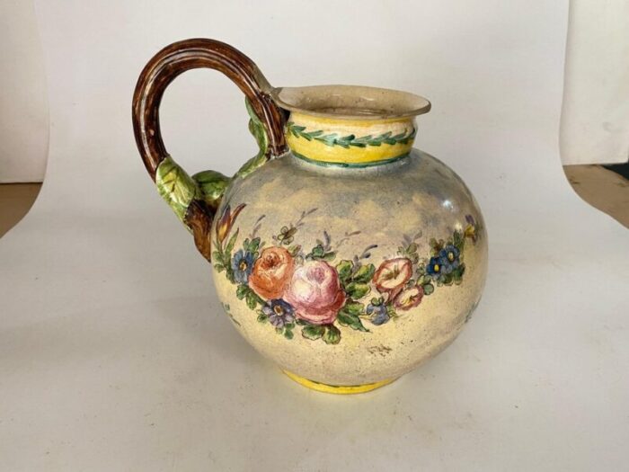 faience vase in green red and yellow with lille decor 1757 16