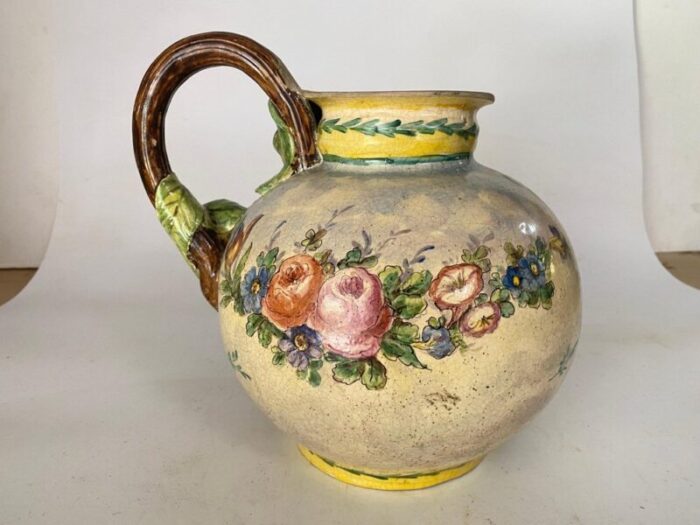 faience vase in green red and yellow with lille decor 1757 17