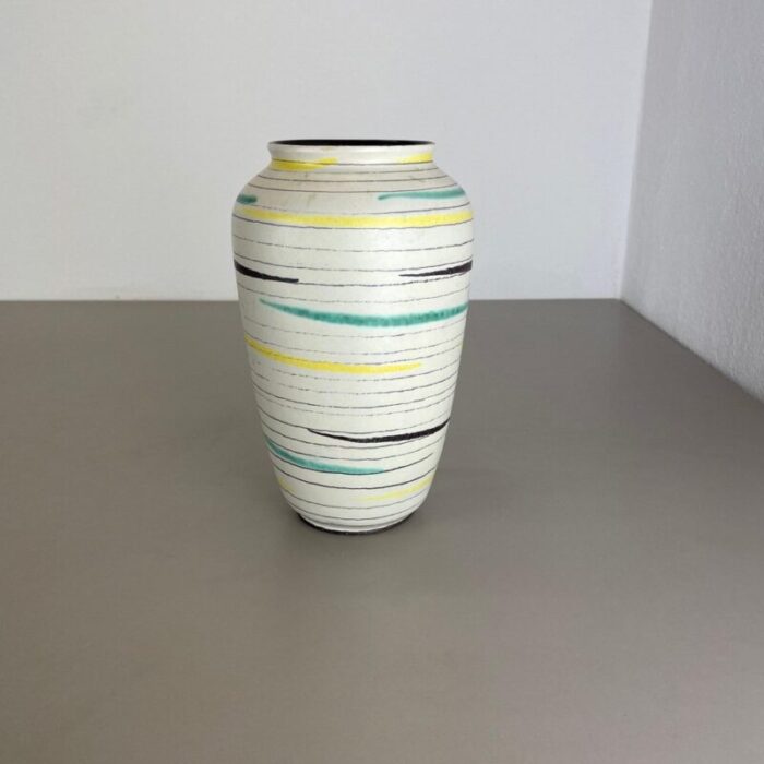 fat lava colorful pottery vase attributed to bay ceramics germany 1960s 3