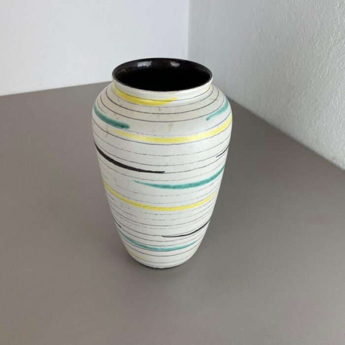 fat lava colorful pottery vase attributed to bay ceramics germany 1960s 5